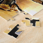 音楽室でハープ ジグソーパズル (側面)