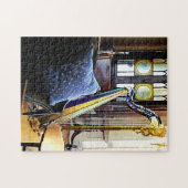 音楽室でハープ ジグソーパズル (横)