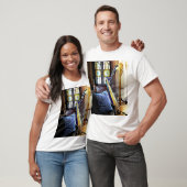 音楽室でハープ Tシャツ (ユニセックス)