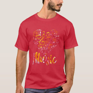 音楽家 ギフト 楽器 音符 リブ l f tシャツ