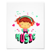 音楽小さな女の子 フォトプリント            (正面)