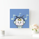 音楽少年 スクエア壁時計 (ホーム)