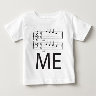音楽幼児長袖は、私を食べ物を与えます! ベビーTシャツ