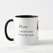 音楽引用文のマグ マグカップ (左)