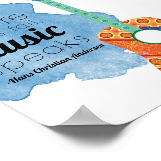 音楽引用文の単語が音楽話に失敗感動的、 ポスター (角)