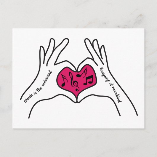 音楽引用文はがき ポストカード (正面)