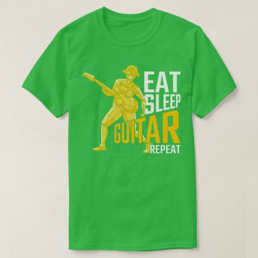 音楽引用文ギフトギタリストミュージシャンギター Tシャツ (デザイン正面)