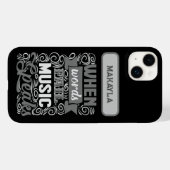 音楽引用文ギフト電話/iPadケース Case-Mate iPhoneケース (裏面 (横))