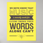 音楽引用文タイポグラフィポスターミュージック ポスター (正面)