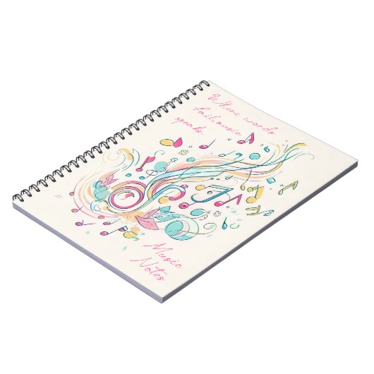 音楽引用文ノート，ソングライターのためのギフト，歌詞 ノートブック (左側)