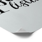 音楽引用文手レタリング書道ポスター ポスター (角)