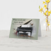 音楽引用文 – グリーティングカード (黄色い花)