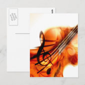 音楽弦楽楽器ヴァイオリン運命踊り ポストカード (正面/裏面)