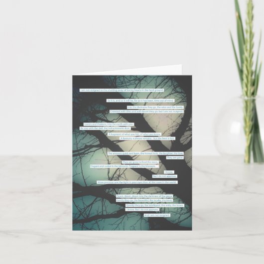 音楽悔やみや弔慰カードのない葬送歌 カード (正面)