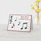 音楽悔やみや弔慰カード カード (黄色い花)