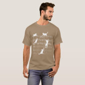 音楽愛のネコ 音符で演奏するミュージシャン v tシャツ (正面フル)
