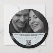 音楽愛好家すべての1枚の写真QRロック私たち結婚の 招待状 (裏面)