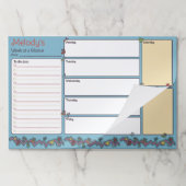 音楽愛好家のためのドードルズウィークリープランナー 子供へ ペーパーパッド (折り畳み)