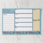 音楽愛好家のためのドードルズウィークリープランナー 子供へ ペーパーパッド (正面)