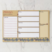 音楽愛好家のためのドードルズウィークリープランナー 子供へ ペーパーパッド (正面)