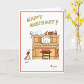 音楽愛好家のためのハッピーバースデーカード カード (黄色い花)