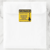 音楽愛好家のための注意ステッカー スクエアシール (バッグ)