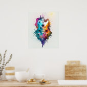 音楽愛好家のギター ポスター (キッチン)