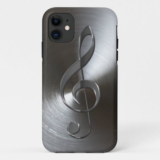 音楽愛好家のシルバートレブルクレフ、 音符記号iPhone 5ケース Case-Mate iPhoneケース (裏面)