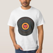 音楽愛好家のハート Tシャツ (正面)
