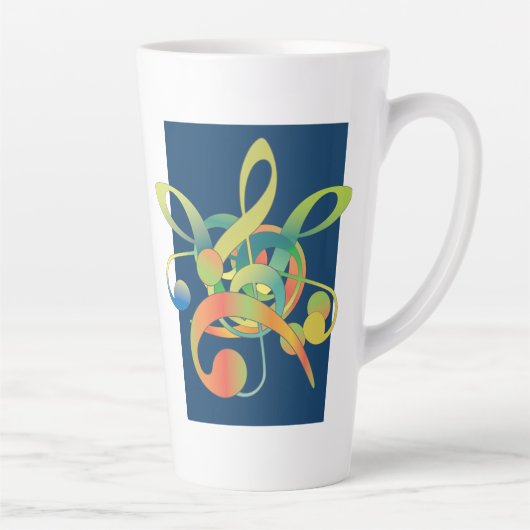 音楽愛好家の二音コーヒーマグ カフェラテマグ (右)