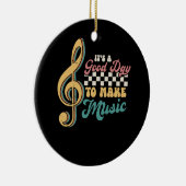 音楽愛好家の先生レトロを作るのはいい日だ セラミックオーナメント (右)