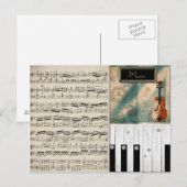 音楽愛好家の夢はがき ポストカード (正面/裏面)