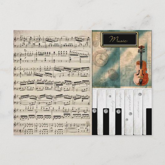 音楽愛好家の夢はがき ポストカード (正面)