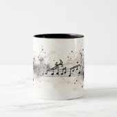 音楽愛好家の水の色インクセラミックマグカップ ツートーンマグカップ (中央)