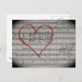 音楽愛好家はがき ポストカード (正面/裏面)