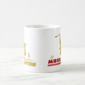 音楽愛好家サクソフォンワードアート コーヒーマグカップ (中央)
