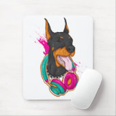 音楽愛好家パピドッグマンカートゥーンドーバーマンピンチャー マウスパッド (マウス)