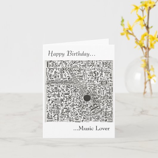 音楽愛好家 カード (黄色い花)