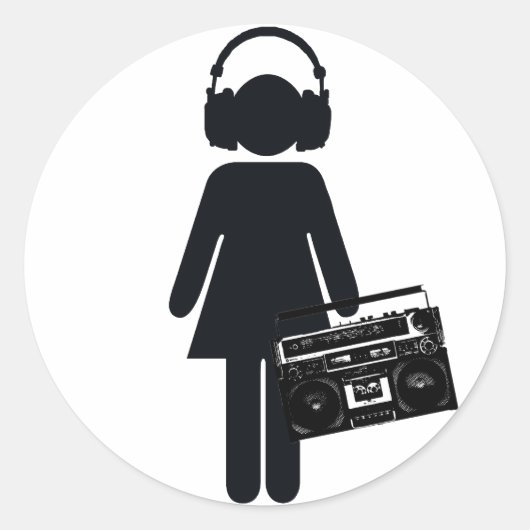 音楽愛好家 ラウンドシール (正面)