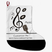 音楽愛好家 ラージクリスマスストッキング (正面)