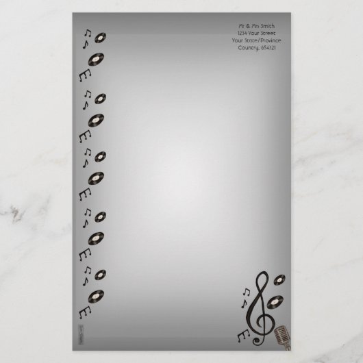 音楽愛好家 便箋 (正面)