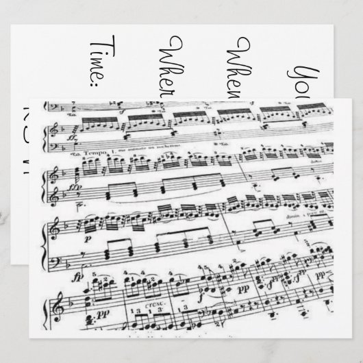 音楽愛好家 招待状 (正面/裏面)