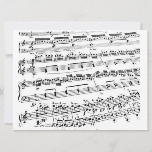 音楽愛好家 招待状 (正面)