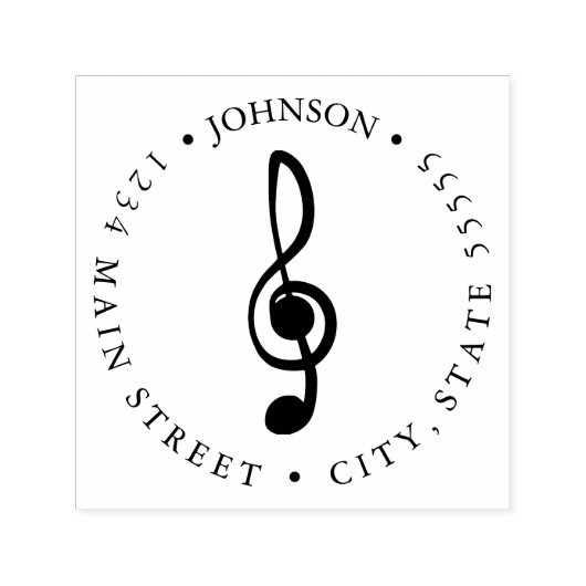 音楽愛好家 |楽譜リターンラベル セルフインキングスタンプ (デザイン)