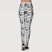音楽愛好者のスタイルのファッションの音符のミュージシャン レギンス (裏面)