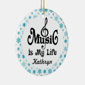 音楽愛好者のパーソナライズなクリスマスのギフト セラミックオーナメント (右)