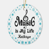 音楽愛好者のパーソナライズなクリスマスのギフト セラミックオーナメント (左)