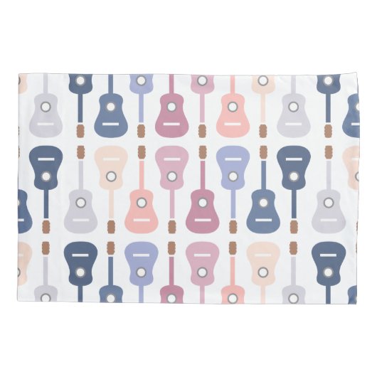 音楽愛好者のヒップスターのギターのエレキギターのギフト 枕カバー (裏面)