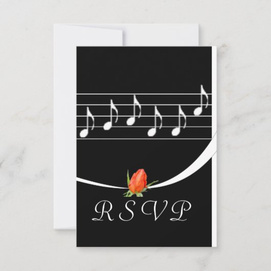 音楽愛好者のRSVPカード 出欠カード (正面)