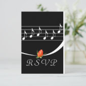 音楽愛好者のRSVPカード 出欠カード (スタンド正面)